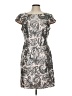 Adrianna Papell 100% Polyester Paisley Silver Cocktail Dress Size 12 - photo 1