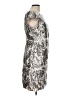 Adrianna Papell 100% Polyester Paisley Silver Cocktail Dress Size 12 - photo 4