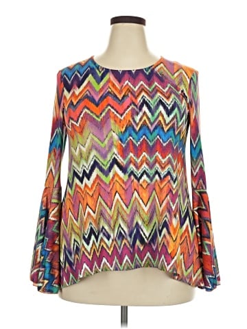 The Pyramid Collection Long Sleeve Blouse (view 1)