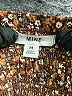 Mine 100% Polyester Brown Short Sleeve Blouse Size M - photo 7