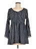 Spense 100% Polyester Checkered-gingham Black Casual Dress Size M - photo 1