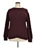 Caslon 100% Polyester Solid Burgundy Pullover Sweater Size XXL - photo 1