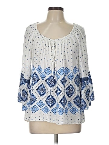 Mystree 3/4 Sleeve Blouse (view 1)