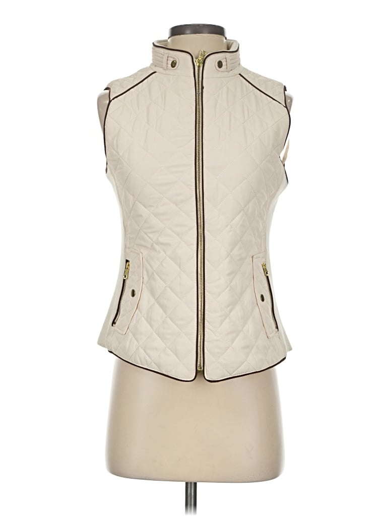 Pre-owned Love Tree Vest In Ivory