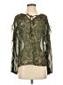 Slate & Willow 100% Polyester Green Long Sleeve Blouse Size S - photo 1