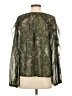 Slate & Willow 100% Polyester Green Long Sleeve Blouse Size S - photo 2