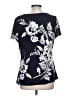 Bali Blue Black Short Sleeve Top Size L - photo 2
