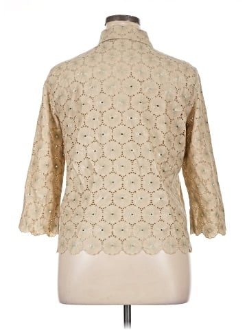 Liz Claiborne 3/4 Sleeve Button-Down Shirt (view 2)