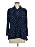 Knapp Studio Polka Dots Blue 3/4 Sleeve Blouse Size M - photo 1