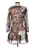 Elan 100% Polyester Paisley Gray Casual Dress Size M - photo 2