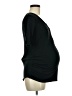 Isabel Maternity Black Short Sleeve Henley Size Med Maternity - photo 4