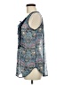 Black Rainn 100% Polyester Blue Sleeveless Blouse Size M - photo 5