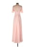 David's Bridal 100% Polyester Pink Cocktail Dress Size 2 - photo 2