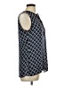 Brooks Brothers 346 100% Polyester Argyle Blue Gray Sleeveless Blouse Size 12 - photo 4