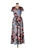 Unbranded Print Gray Pink Casual Dress Size XL - photo 1