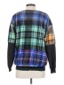 Clover Canyon 100% Polyester Plaid Blue Pullover Sweater Size S - photo 2