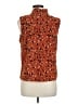 Shein Animal Print Orange Sleeveless Blouse Size 6 - photo 2