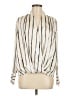 MNG 100% Polyester Stripes Ivory Long Sleeve Blouse Size 6 - photo 1