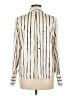 MNG 100% Polyester Stripes Ivory Long Sleeve Blouse Size 6 - photo 2