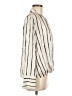 MNG 100% Polyester Stripes Ivory Long Sleeve Blouse Size 6 - photo 4