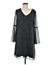 CAbi 100% Polyester Print Blue Casual Dress Size M - photo 1