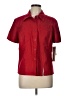 DressBarn Red Short Sleeve Button-Down Shirt Size 12 - photo 1