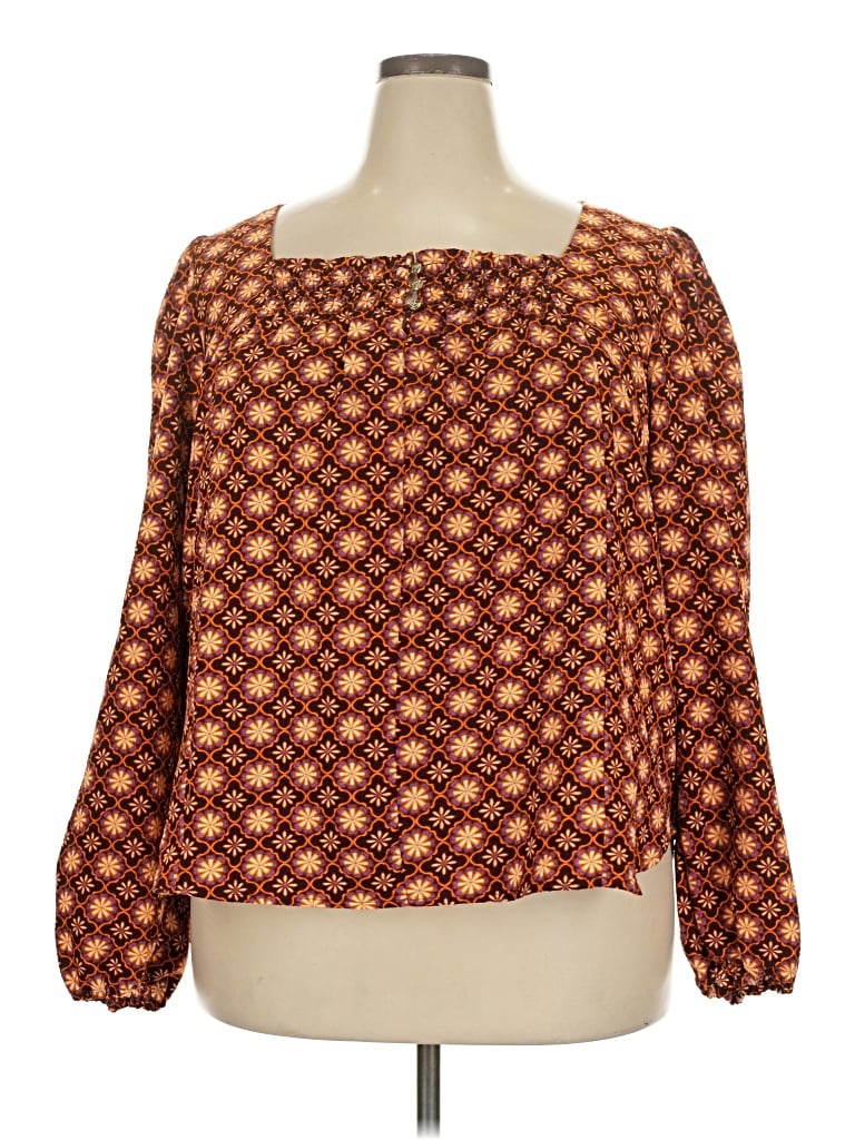 Pre-owned Draper James 3/4 Sleeve Blouse In Orange