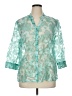 Elementz Teal 3/4 Sleeve Blouse Size XL - photo 1