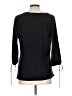 August Silk Black 3/4 Sleeve Blouse Size L - photo 2