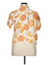 J for Justify 100% Rayon Floral Orange Short Sleeve Blouse Size XL - photo 2