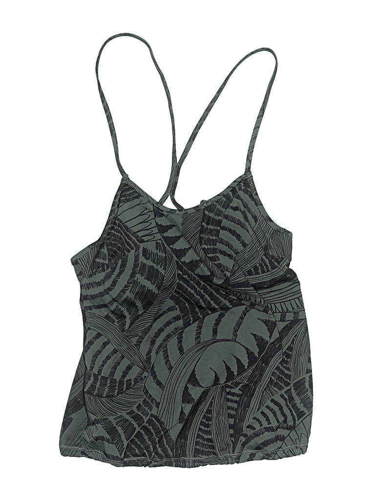 Pre-owned Athleta Swimsuit Top Green Graphic Pattern Swimwear