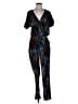 RBL Apparel 100% Polyester Paisley Blue Jumpsuit Size S - photo 1
