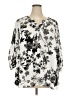 Sweet Rain 100% Polyester Silver 3/4 Sleeve Blouse Size 2X - photo 1