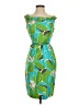 David Meister 100% Polyester Tropical Green Cocktail Dress Size 6 - photo 1