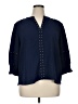 Notations 100% Polyester Blue 3/4 Sleeve Blouse Size 1X - photo 1