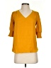 Maison d' Amelie Yellow 3/4 Sleeve Top Size XS - photo 1