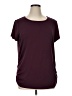 Elle Burgundy Short Sleeve T-Shirt Size XL - photo 1