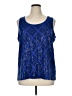 Ruby Rd. Blue Sleeveless Blouse Size XL - photo 1