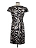 Kay Unger Animal Print Silver Cocktail Dress Size 10 - photo 2