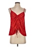 Aqua 100% Polyester Red Sleeveless Blouse Size S - photo 1
