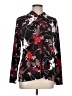 Liz Claiborne Floral Black Long Sleeve Blouse Size L - photo 1