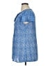 Rose + Olive 100% Polyester Blue Short Sleeve Blouse Size 1X - photo 5