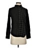 Rails 100% Rayon Houndstooth Black Long Sleeve Blouse Size XS - photo 1