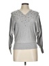 Carmen Carmen Marc Valvo Silver Pullover Sweater Size L - photo 1