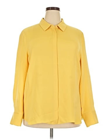 Lafayette 148 New York Long Sleeve Silk Top (view 1)