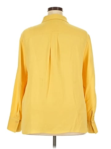 Lafayette 148 New York Long Sleeve Silk Top (view 2)