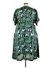 Ellos 100% Polyester Paisley Green Casual Dress Size 22 - photo 2