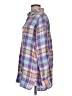 Lands' End 100% Linen Plaid Multi Color Purple Long Sleeve Button-Down Shirt Size S (tall) - photo 5