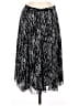 Coldwater Creek 100% Polyester Print Silver Casual Skirt Size M - photo 1