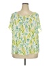 Torrid 100% Polyester Green Short Sleeve Blouse Size 2X Plus (2) - photo 1